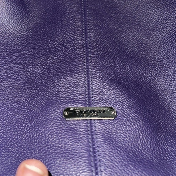 NWOT Coach of New York Avery leather hobo purse indigo purple - Picture 6 of 12